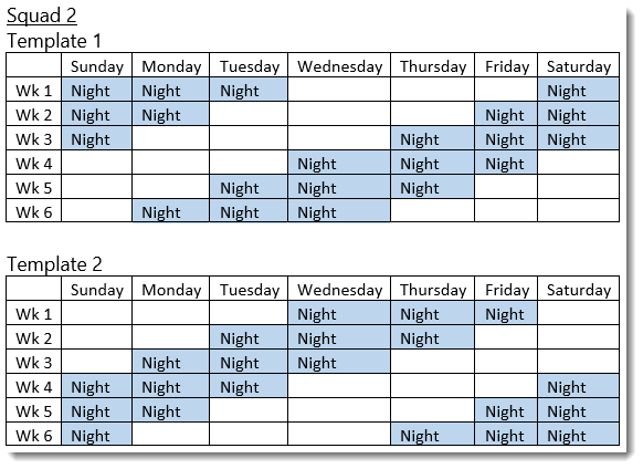 2021 12 Hour Rotating Shift Calendar Rotation Schedule For Work